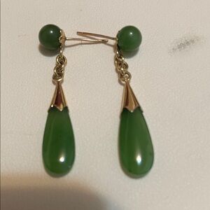 Elegant Green Drop Earrings
